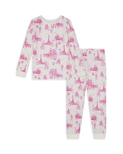 Bedhead Pajamas Unisex Printed Long Sleeved Pajama Set - Little Kid, Big Kid In Pink