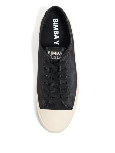 Bimba Y Lola Satin Lace-up Sneakers In Black