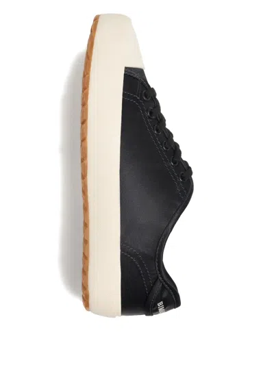 Bimba Y Lola Satin Lace-up Sneakers In Black