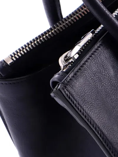 Pre-owned Prada Twin Pocket Convertible Leather Medium Tote Bag In Blue