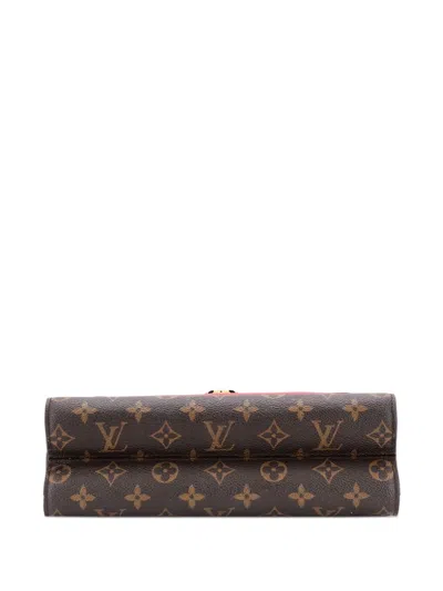 Pre-owned Louis Vuitton Victoire Handbag Monogram Canvas And Leather Shoulder Bag In Brown