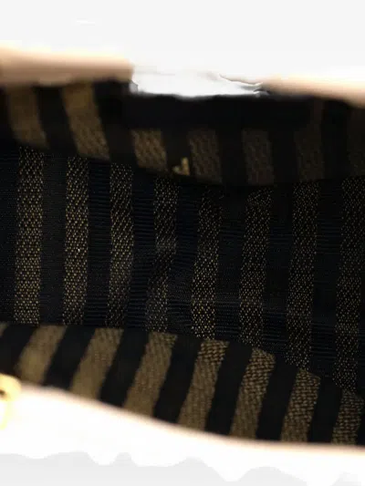 Pre-owned Fendi Sunshine Shopper Tote Leather Mini Crossbody Bag In Neutral