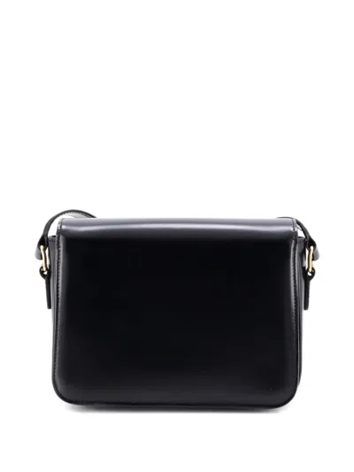 Pre-owned Celine Triomphe Shoulder Bag Smooth Calfskin Teen Crossbody Bag In Black