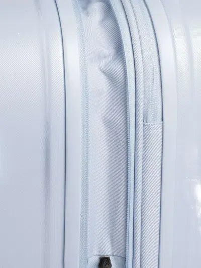 Mandarina Duck Medium Logoduck Embossed Luggage In Blue