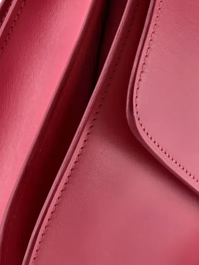 Pre-owned Celine Classic Box Bag Smooth Leather Medium Crossbody Bag In Pink