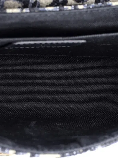 Pre-owned Dior 30 Montaigne Box Bag Oblique Canvas Crossbody Bag In Blue