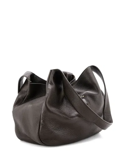 Pre-owned Saint Laurent Bea Leather Tote Bag In Brown