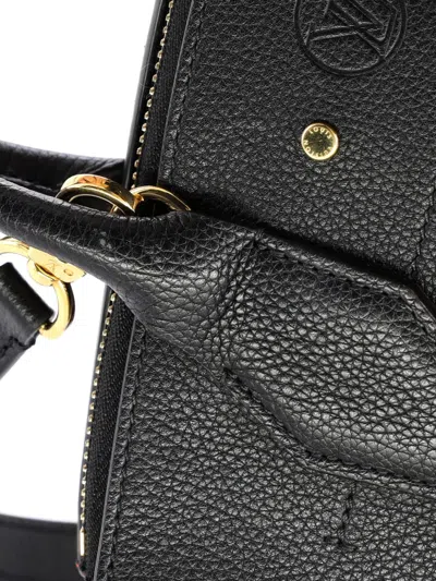 Pre-owned Louis Vuitton City Steamer Handbag Leather Pm Satchel In Black