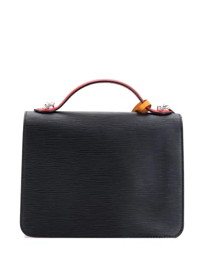 Pre-owned Louis Vuitton Neo Monceau Handbag Epi Leather Satchel In Black