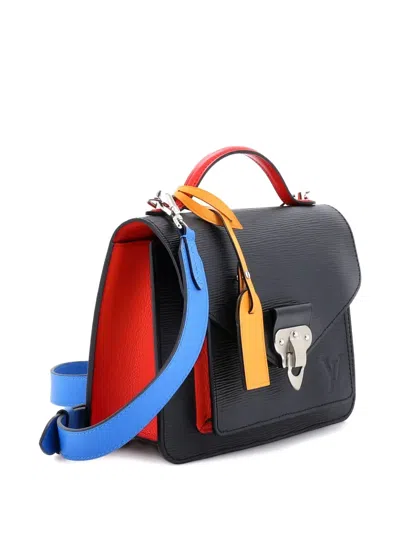 Pre-owned Louis Vuitton Neo Monceau Handbag Epi Leather Satchel In Black