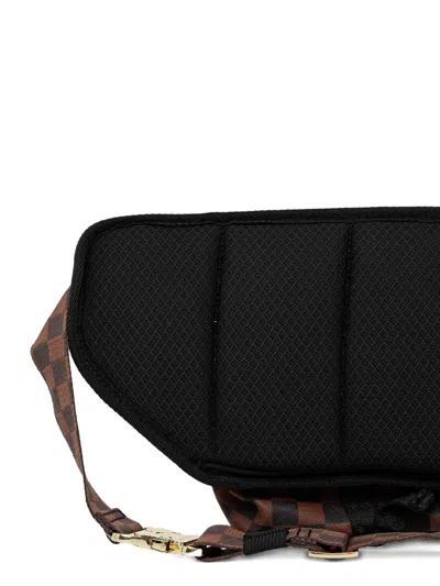 Sprayground Checked-pattern Belt Bag In Brown