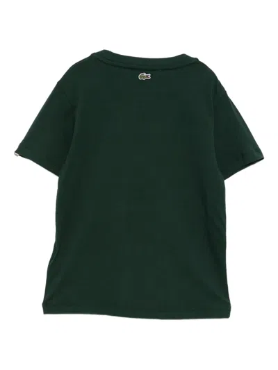 Lacoste Logo-embroidered T-shirt In Green