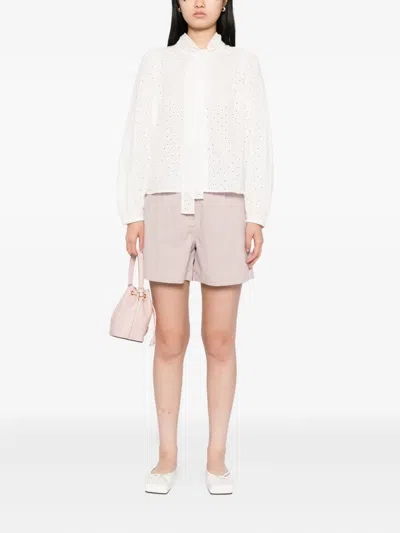 To B. By Agnès B. Eyelet-detailing Shirt In White