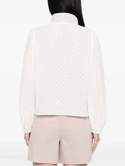 To B. By Agnès B. Eyelet-detailing Shirt In White