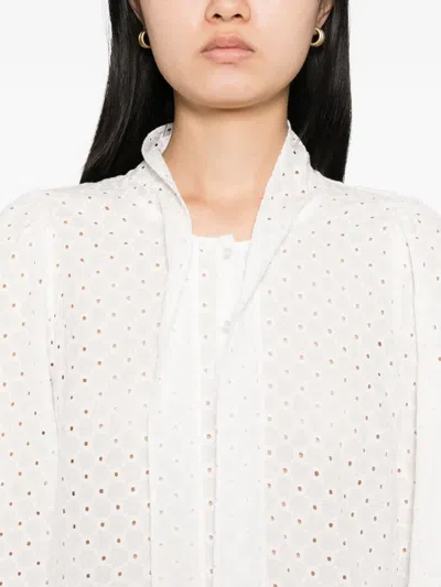 To B. By Agnès B. Eyelet-detailing Shirt In White