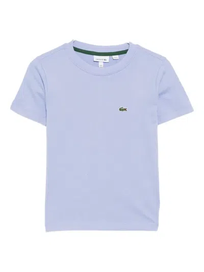 Lacoste Logo-embroidered T-shirt In Blue