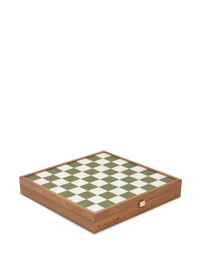 The Conran Shop Geometric Milos Chess Board Game (40cmx40cm) In Green