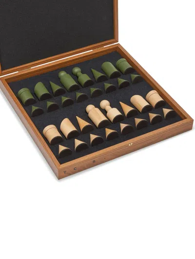 The Conran Shop Geometric Milos Chess Board Game (40cmx40cm) In Green