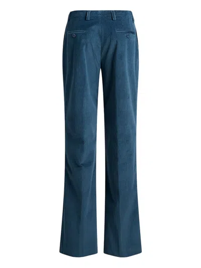 Etro Corduroy Trousers In Blue