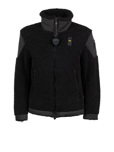 Blauer Hazelwood Zip Fleece Coat In Black