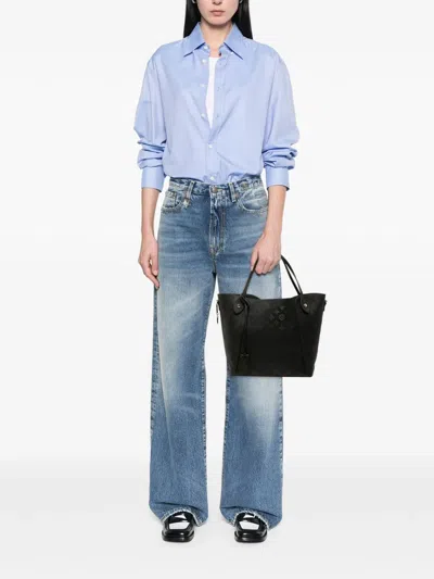 Pre-owned Louis Vuitton 2020 Monogram Mahina Hina Mm Tote Bag In Black