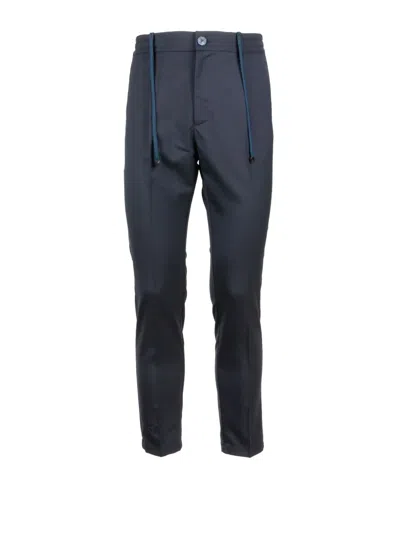 Cruna Mitte Drawstring Trousers In Blue
