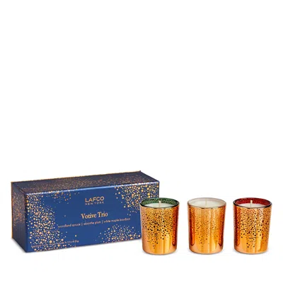 Lafco Holiday Votive Candle Trio Gift Set In Gold