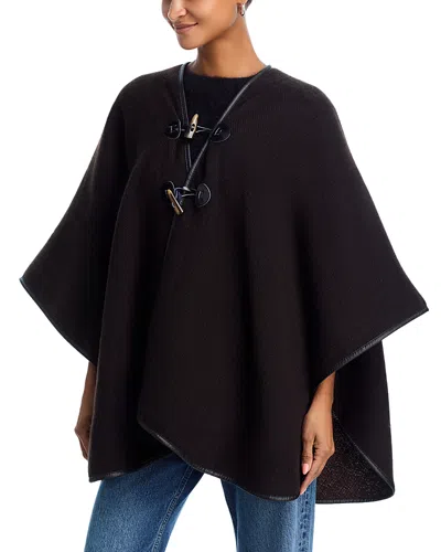 Aqua Woven Reversible Ruana - Exclusive In Black