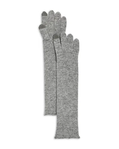 C By Bloomingdale's Cashmere Angelina Knit Tech Gloves - Exclusive In Gray