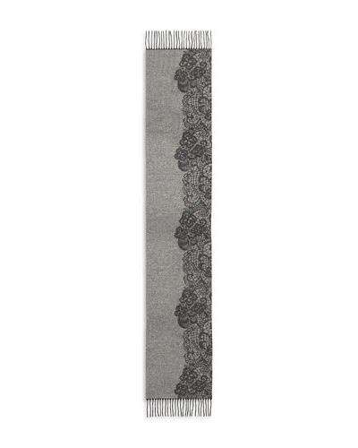 C By Bloomingdale's Cashmere Lace Print Scarf - Exclusive In Gray
