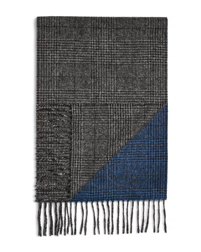 The Men's Store At Bloomingdale's Blocked Glen Plaid Cashmere Woven Scarf In Gray