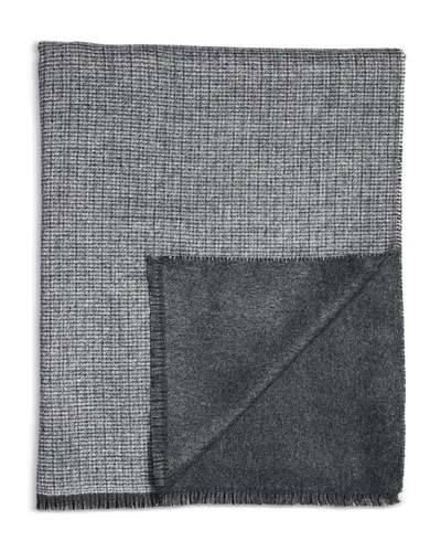 The Men's Store At Bloomingdale's Reversible Tweed Scarf With Cut Fringe In Gray