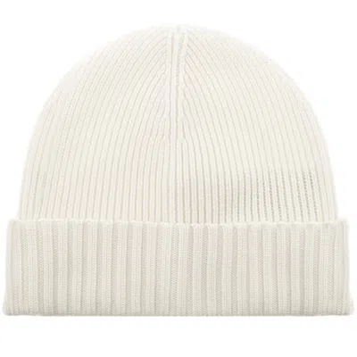 Hugo Boss Boss Fati Wool Beanie Cream In Neutral