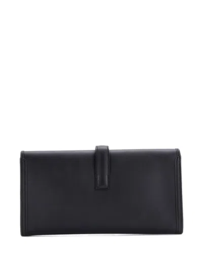 Pre-owned Hermes Jige Elan Swift 29 Clutch Bag In Black