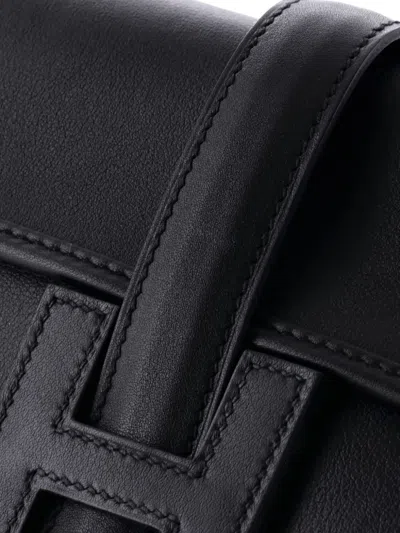 Pre-owned Hermes Jige Elan Swift 29 Clutch Bag In Black
