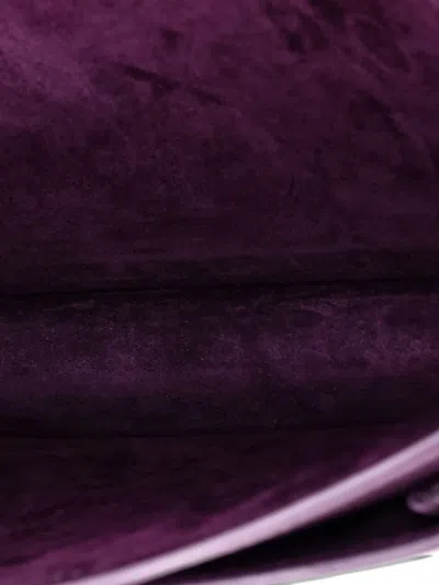 Pre-owned Saint Laurent Sunset Leather Medium Crossbody Bag In Purple