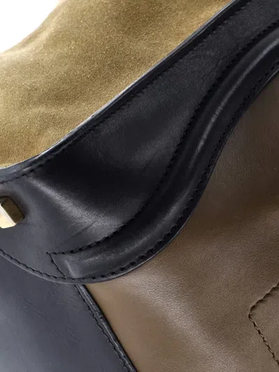 Pre-owned Celine Tricolor Luggage Bag Leather Medium Tote Bag In Brown