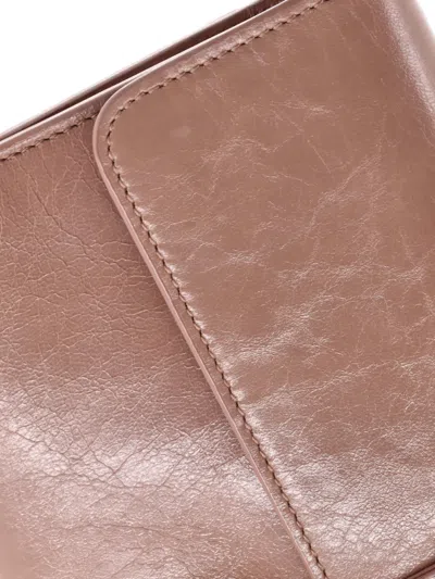 Pre-owned Dior 30 Montaigne Leather Clutch Bag In Neutral