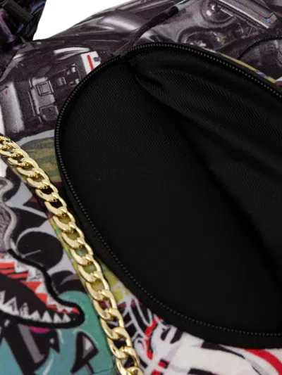 Sprayground Graffiti-print Bear-shape Backpack In Multi