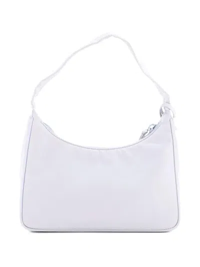 Pre-owned Prada Re-edition 2000 Tessuto Mini Hobo Bag In Gray