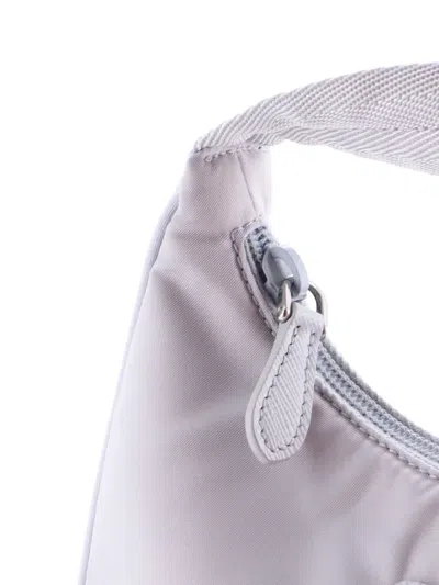 Pre-owned Prada Re-edition 2000 Tessuto Mini Hobo Bag In Gray