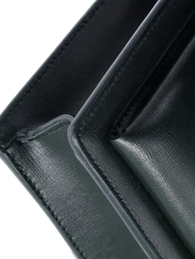 Pre-owned Saint Laurent Sunset Top Handle Leather Medium Shoulder Bag In Green