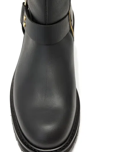 Allsaints Maddie Knee High Leather Boots In Black