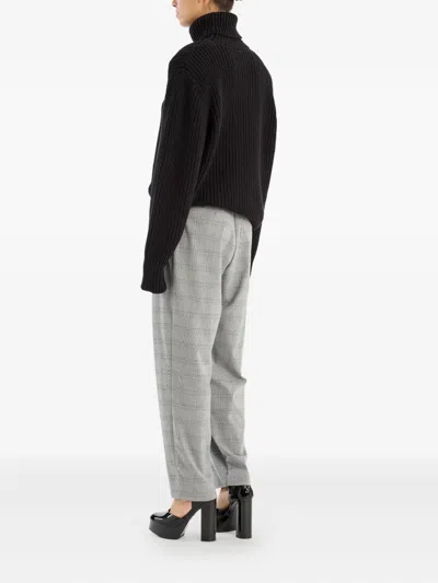 Rotate Birger Christensen Ribbed Turtleneck Sweater In Black