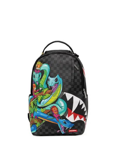 Sprayground Scooba Dooba Checked-pattern Backpack In Black