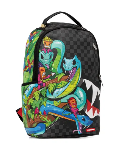 Sprayground Scooba Dooba Checked-pattern Backpack In Black