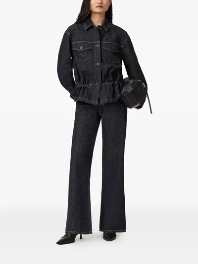 Allsaints Ember Sparkle Embellished Jeans In Blue