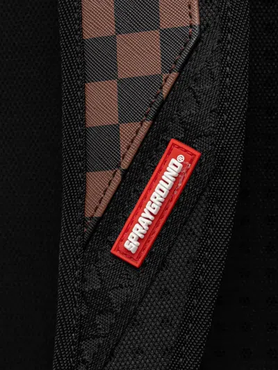 Sprayground Checked-pattern Backpack In Burgundy