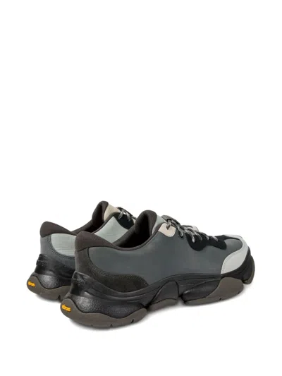 Camper Karst 2 Twins Leather Panelled Lace-up Sneakers In Gray