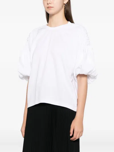 Noir Kei Ninomiya Cotton T-shirt In White
